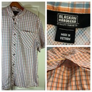 Alaskan Hardgear Shirt Men Large Neutral Lightweight Vented Hiking Fishing Cabin